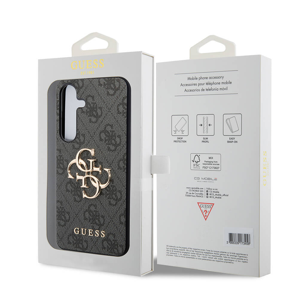 Guess Galaxy S24 Plus Orjinal Lisanslı PU Deri Yazı ve 4G Metal Logolu Desenli Kılıf Guess Galaxy S24 Plus Orjinal Lisanslı PU Deri Yazı ve 4G Metal Logolu Desenli Kılıf